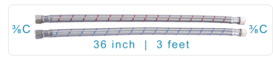 Include braided water pipe- 36 inch